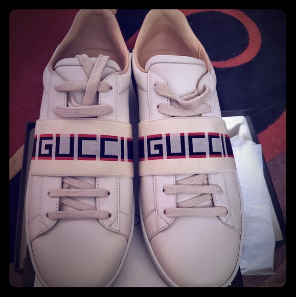 gucci stripe leather sneaker